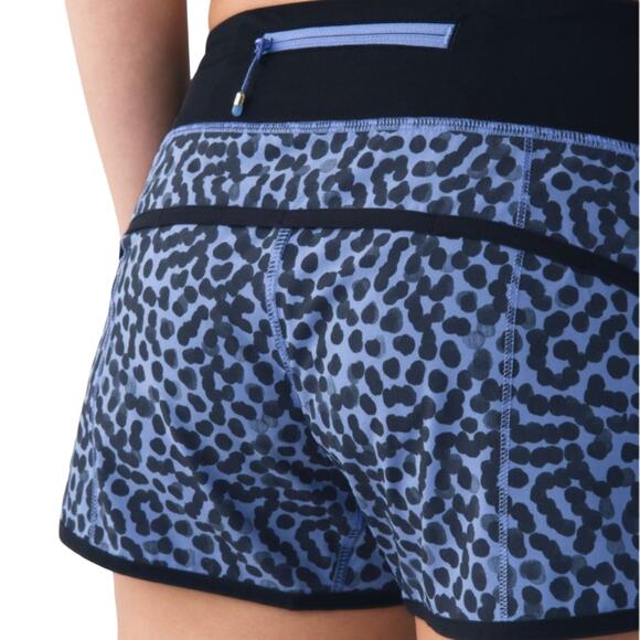 lululem Pants - Lululemon Run: Speed Short *4-way Stretch Ace Spot Lullaby Black Swift Ultra 6